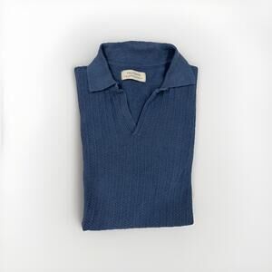 FALCONERI MENS LINEN COTTON BLEND POLO SHIRT MEDIUM MADE IN TUNISIA RP$245 VGC!